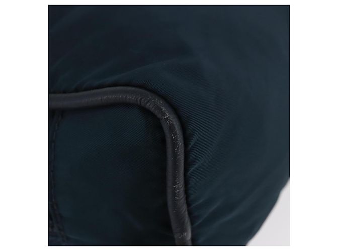 Céline Borsa a mano CELINE Circle Nylon Navy Gold Auth BSZ650 D'oro Blu navy - vista 10