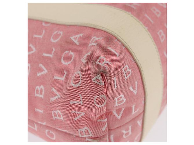 Bulgari Borsa BVLGARI Logo Mania in tela Rosa Argento Auth BSZ642 - vista 12