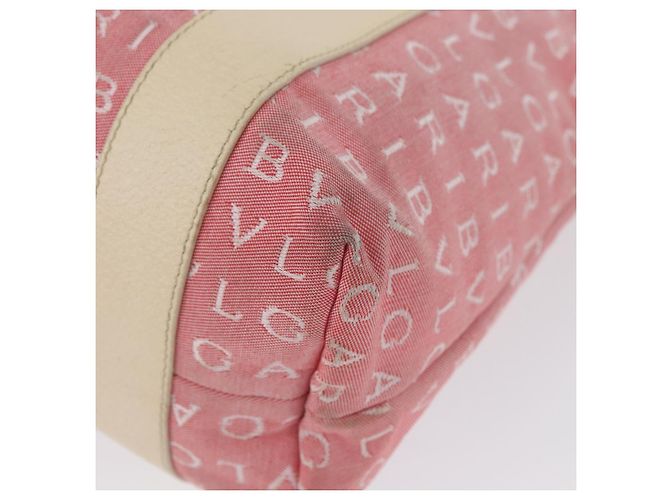 Bulgari Borsa BVLGARI Logo Mania in tela Rosa Argento Auth BSZ642 - vista 13