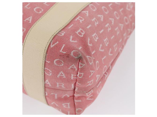 Bulgari Borsa BVLGARI Logo Mania in tela Rosa Argento Auth BSZ642 - vista 15