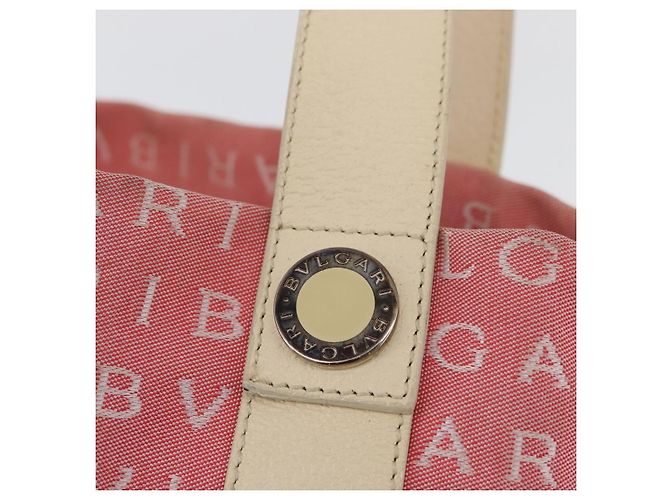 Bulgari Borsa BVLGARI Logo Mania in tela Rosa Argento Auth BSZ642 - vista 16