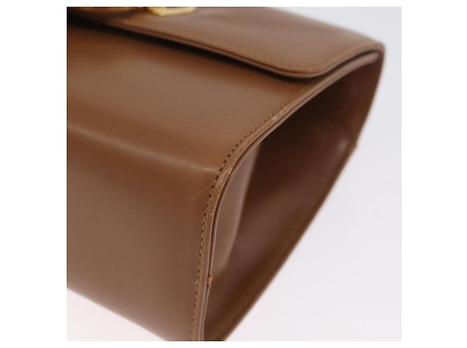 Borsa a Spalla Salvatore Ferragamo Gancini in Pelle Beige Oro Auth BSZ647 - vista 12