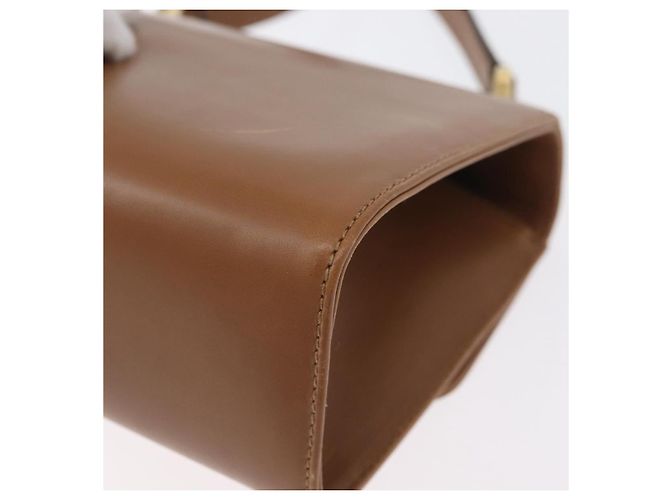 Borsa a Spalla Salvatore Ferragamo Gancini in Pelle Beige Oro Auth BSZ647 - vista 14
