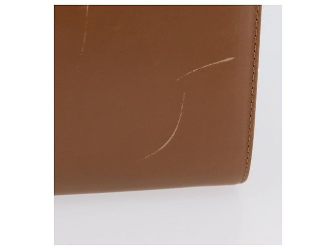 Borsa a Spalla Salvatore Ferragamo Gancini in Pelle Beige Oro Auth BSZ647 - vista 4