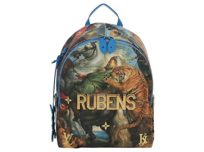LOUIS VUITTON Masters Collection Palm Springs PM Backpack M43335 Auth BSZ693SAM Blu - vista 2