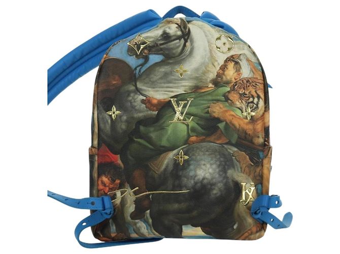 LOUIS VUITTON Masters Collection Palm Springs PM Backpack M43335 Auth BSZ693SAM Blu - vista 3