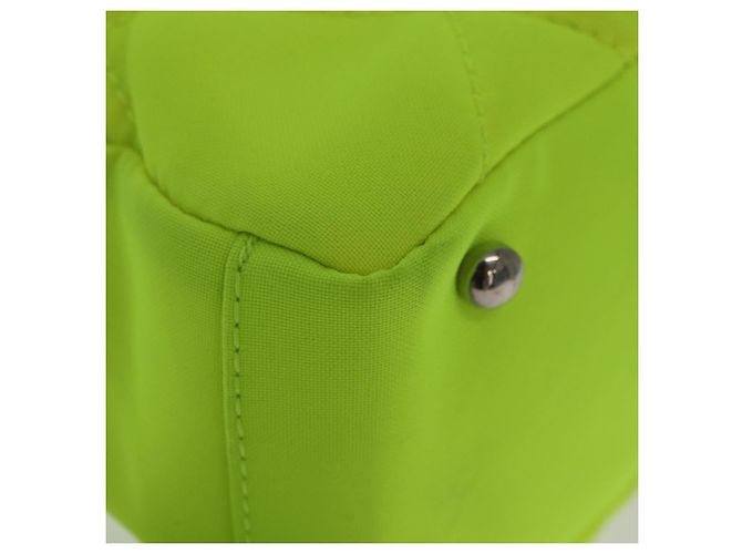 CHANEL Paris Biarritz Tote PM Tragetasche Canvas Grün Neon Grün CC Authentisch BSZ633 - Ansicht 10
