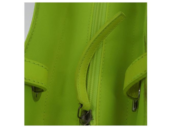CHANEL Paris Biarritz Tote PM Tragetasche Canvas Grün Neon Grün CC Authentisch BSZ633 - Ansicht 15