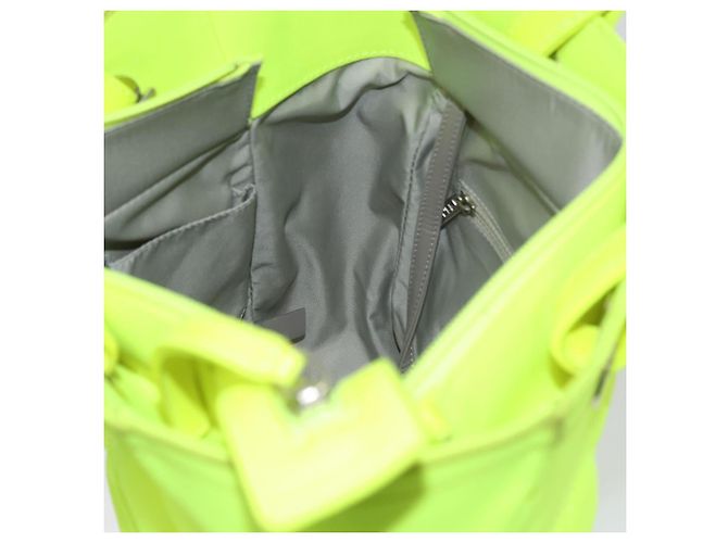 CHANEL Paris Biarritz Tote PM Tragetasche Canvas Grün Neon Grün CC Authentisch BSZ633 - Ansicht 19
