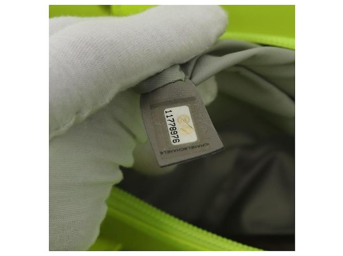 CHANEL Paris Biarritz Tote PM Tragetasche Canvas Grün Neon Grün CC Authentisch BSZ633 - Ansicht 23