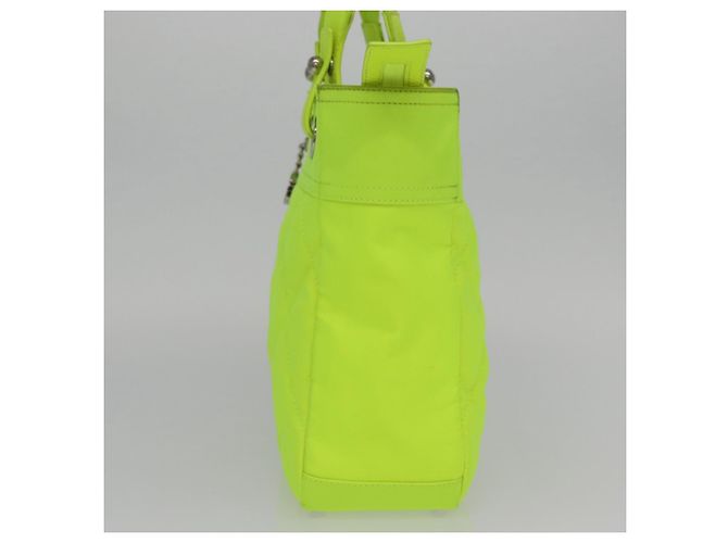CHANEL Paris Biarritz Tote PM Tragetasche Canvas Grün Neon Grün CC Authentisch BSZ633 - Ansicht 4