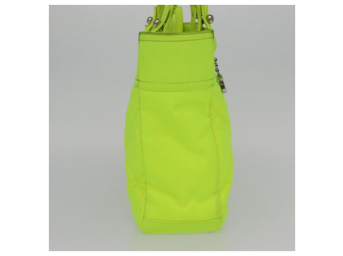 CHANEL Paris Biarritz Tote PM Tragetasche Canvas Grün Neon Grün CC Authentisch BSZ633 - Ansicht 5