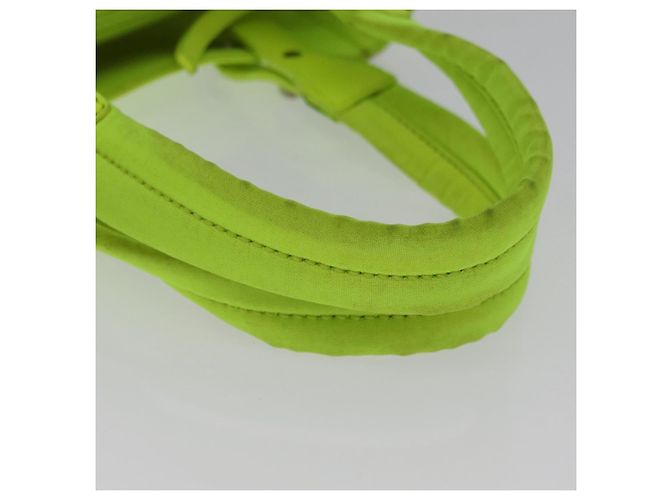 CHANEL Paris Biarritz Tote PM Tragetasche Canvas Grün Neon Grün CC Authentisch BSZ633 - Ansicht 7