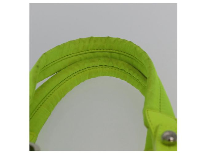 CHANEL Paris Biarritz Tote PM Tragetasche Canvas Grün Neon Grün CC Authentisch BSZ633 - Ansicht 8