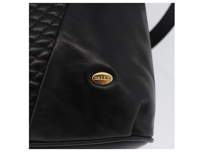 Borsa a Spalla BALLY in Pelle Nera e Oro Auth BSZ651 Nero D'oro - vista 14