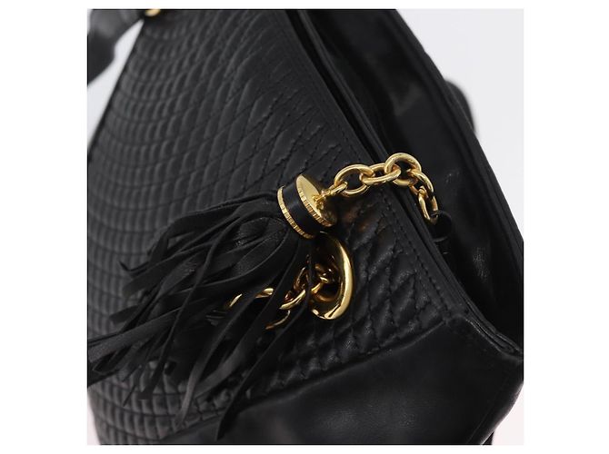 Borsa a Spalla BALLY in Pelle Nera e Oro Auth BSZ651 Nero D'oro - vista 15