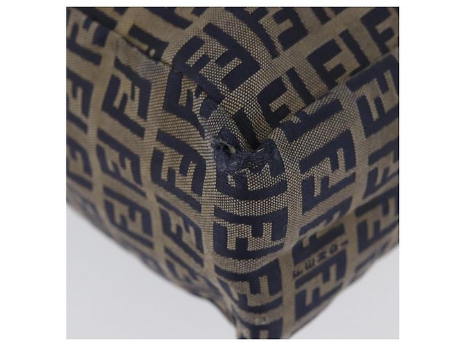 Borsa a mano FENDI Zucchino Canvas Navy Silver Auth BSZ657 Argento Blu navy - vista 10