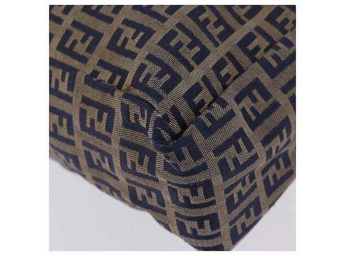 Borsa a mano FENDI Zucchino Canvas Navy Silver Auth BSZ657 Argento Blu navy - vista 12