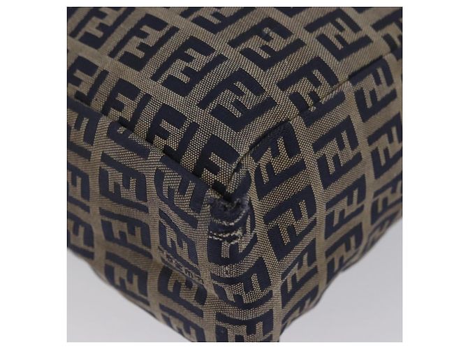 Borsa a mano FENDI Zucchino Canvas Navy Silver Auth BSZ657 Argento Blu navy - vista 13