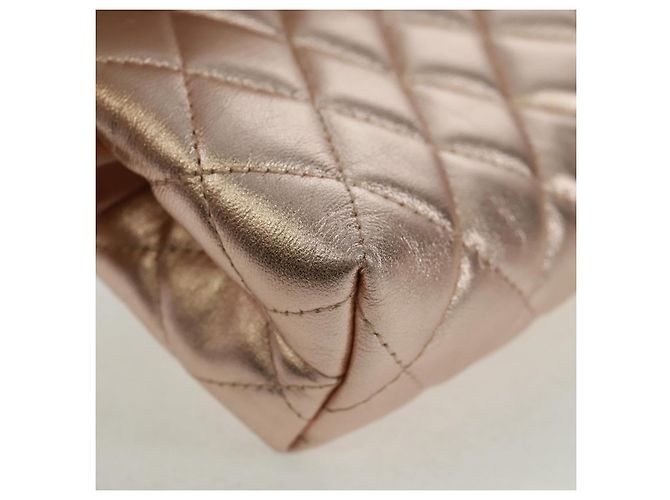 CHANEL Matelasse Pouch Lamb Skin Pink Silver CC Auth 166350SAM Argento Rosa - vista 10