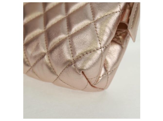 CHANEL Matelasse Pouch Lamb Skin Pink Silver CC Auth 166350SAM Argento Rosa - vista 9