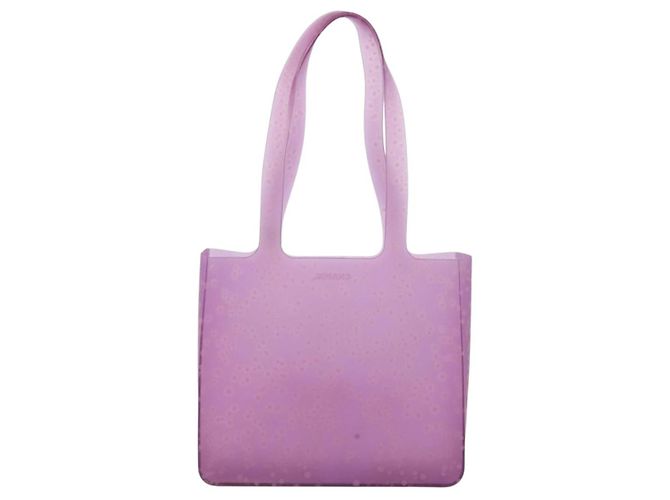 CHANEL Tote Bag Gummi Lila CC Authentisch 183664 - Ansicht 3