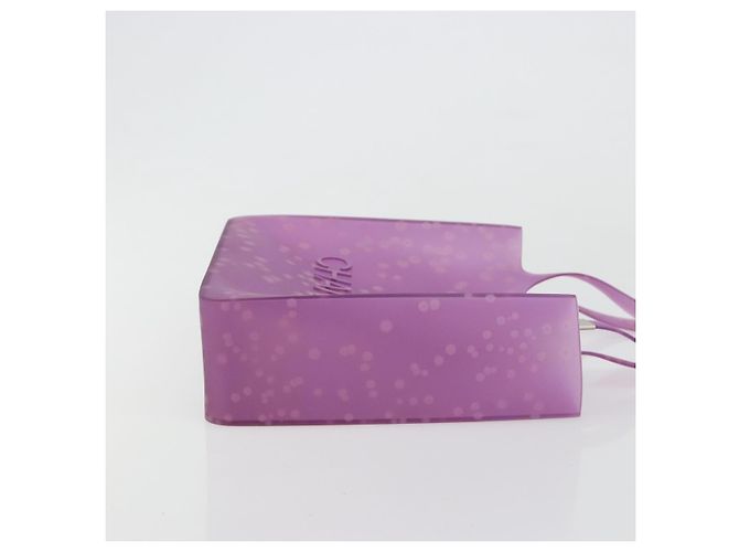 CHANEL Tote Bag Gummi Lila CC Authentisch 183664 - Ansicht 4