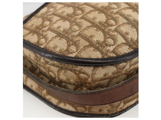 Borsa a tracolla Christian Dior Trotter Canvas Beige Oro Autentica LNZ423 - vista 11