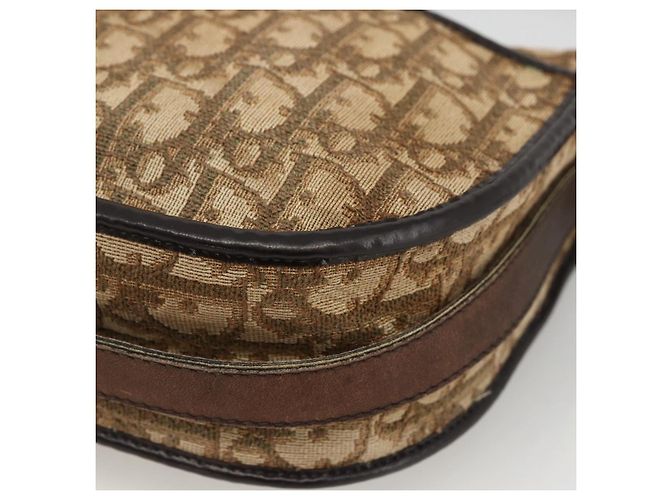 Borsa a tracolla Christian Dior Trotter Canvas Beige Oro Autentica LNZ423 - vista 12
