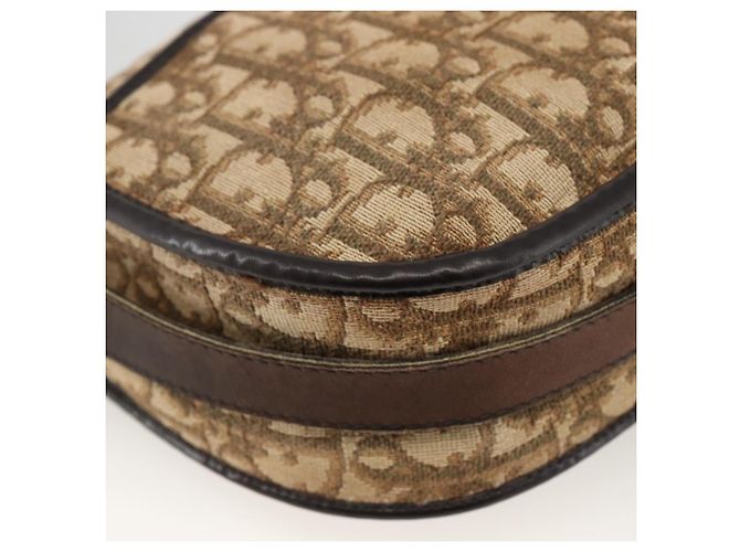 Borsa a tracolla Christian Dior Trotter Canvas Beige Oro Autentica LNZ423 - vista 13