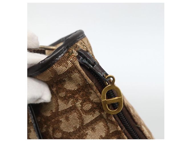 Borsa a tracolla Christian Dior Trotter Canvas Beige Oro Autentica LNZ423 - vista 14