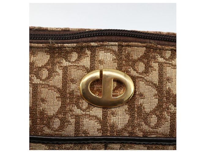 Borsa a tracolla Christian Dior Trotter Canvas Beige Oro Autentica LNZ423 - vista 15