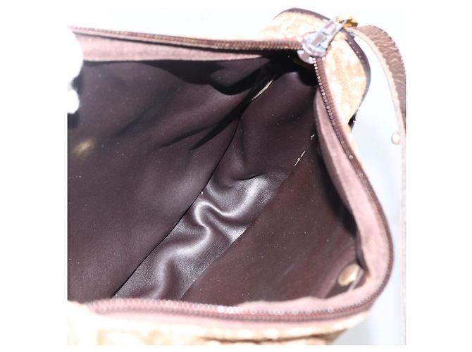 Borsa a tracolla Christian Dior Trotter Canvas Beige Oro Autentica LNZ423 - vista 17