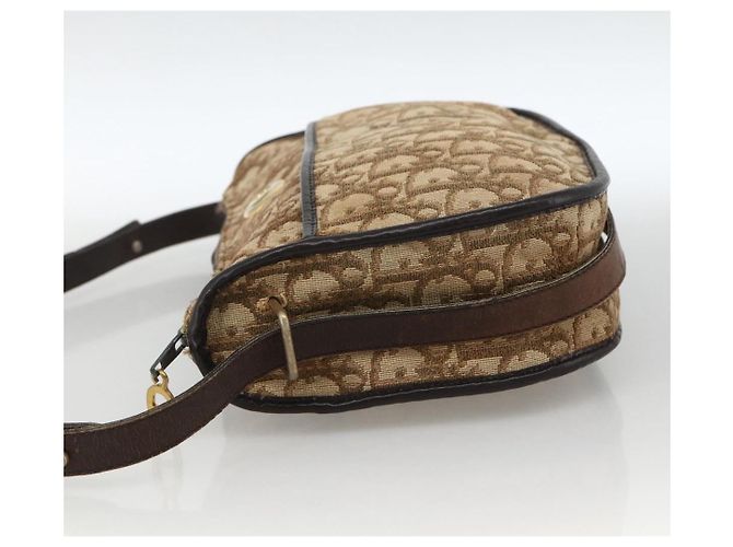 Borsa a tracolla Christian Dior Trotter Canvas Beige Oro Autentica LNZ423 - vista 4