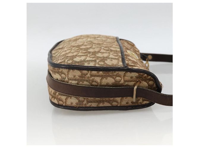 Borsa a tracolla Christian Dior Trotter Canvas Beige Oro Autentica LNZ423 - vista 5