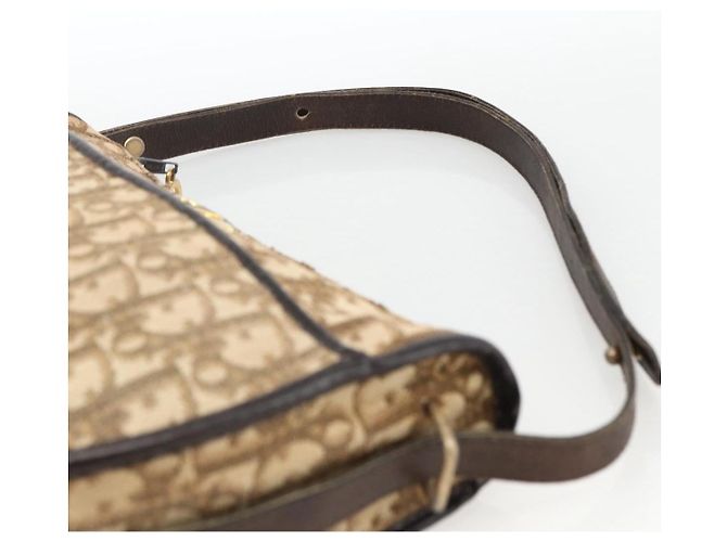 Borsa a tracolla Christian Dior Trotter Canvas Beige Oro Autentica LNZ423 - vista 8