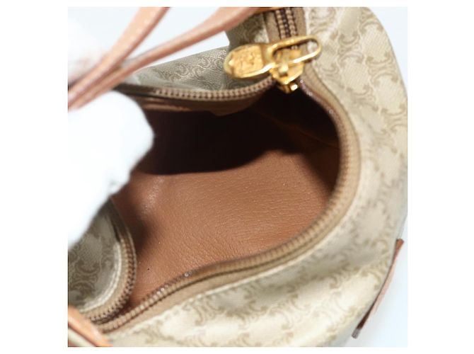 Céline Pochette CELINE Macadam Canvas PVC Beige Oro Auth 176668A D'oro - vista 14