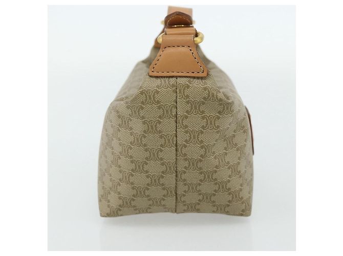 Céline Pochette CELINE Macadam Canvas PVC Beige Oro Auth 176668A D'oro - vista 4