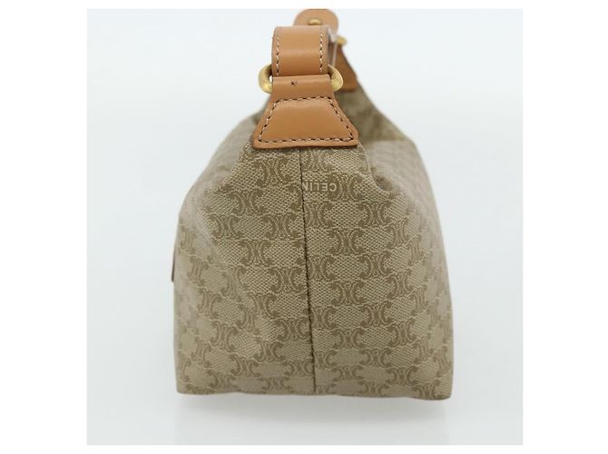 Céline Pochette CELINE Macadam Canvas PVC Beige Oro Auth 176668A D'oro - vista 5
