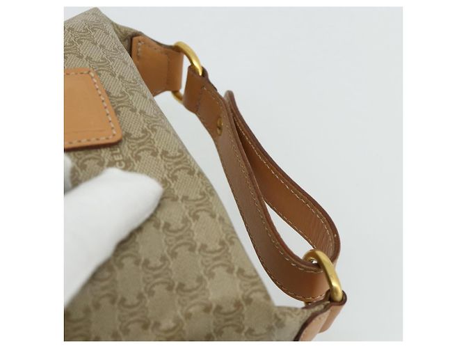 Céline Pochette CELINE Macadam Canvas PVC Beige Oro Auth 176668A D'oro - vista 7