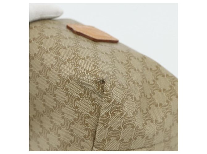 Céline Pochette CELINE Macadam Canvas PVC Beige Oro Auth 176668A D'oro - vista 9