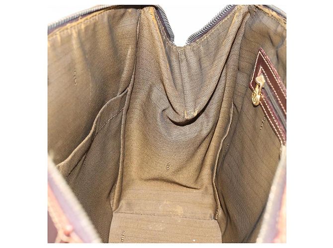 Borsa a Mano FENDI Zucca Canvas Nero Marrone Auth 177879 - vista 21