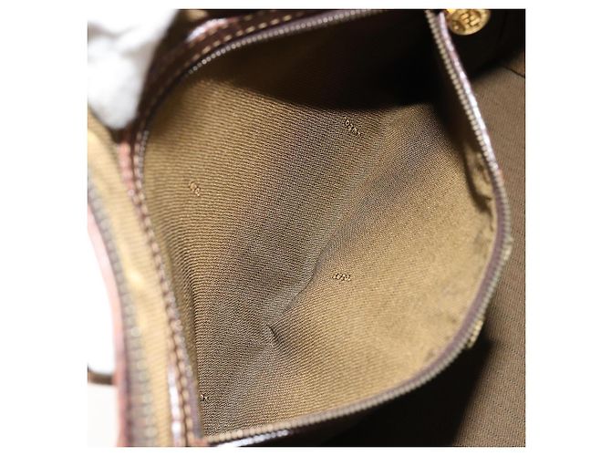 Borsa a Mano FENDI Zucca Canvas Nero Marrone Auth 177879 - vista 23