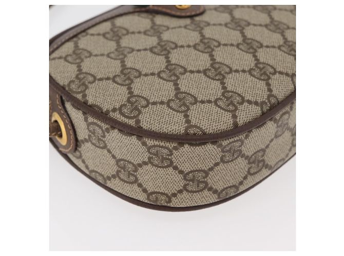 GUCCI GG Supreme Web Sherry Line Bag PVC Outlet 007 754 6112 4030 Auth 179036 Beige D'oro - vista 10