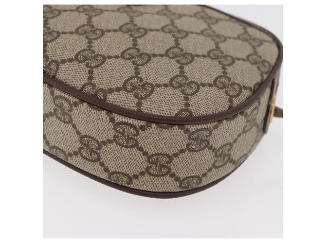 GUCCI GG Supreme Web Sherry Line Bag PVC Outlet 007 754 6112 4030 Auth 179036 Beige D'oro - vista 11
