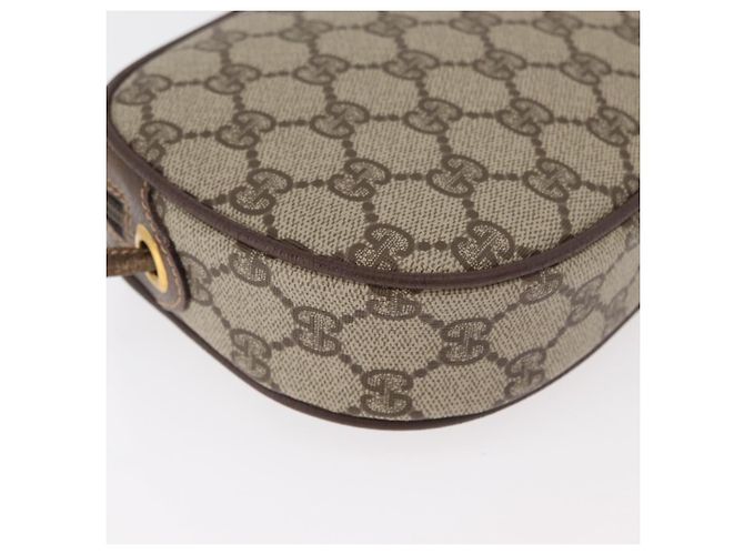 GUCCI GG Supreme Web Sherry Line Bag PVC Outlet 007 754 6112 4030 Auth 179036 Beige D'oro - vista 12