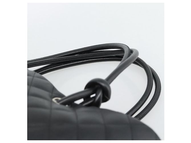 CHANEL Cambon Line Matelasse Tote Bag Pelle Nera Argento CC Auth ka4895SAM Nero - vista 14