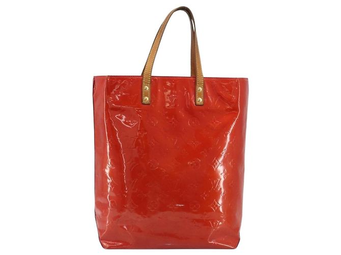 LOUIS VUITTON Borsa Monogram Vernis Reade MM Rossa M91086 LV Auth ka5182 Rosso - vista 13