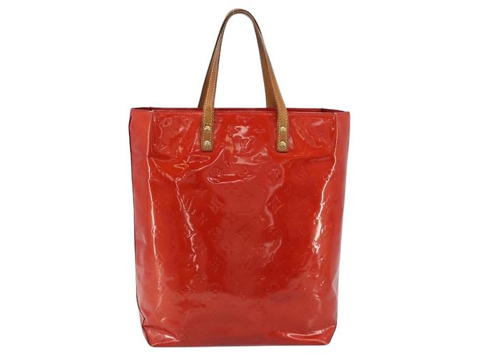 LOUIS VUITTON Borsa Monogram Vernis Reade MM Rossa M91086 LV Auth ka5182 Rosso - vista 2