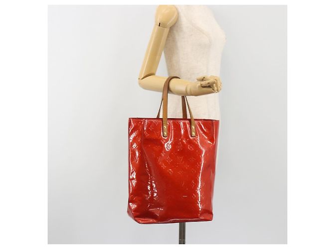 LOUIS VUITTON Borsa Monogram Vernis Reade MM Rossa M91086 LV Auth ka5182 Rosso - vista 24